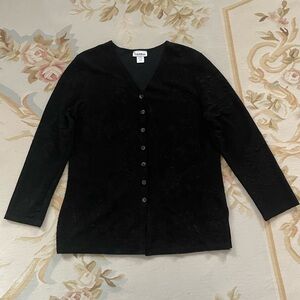 Carol Rose Black Knit Top
